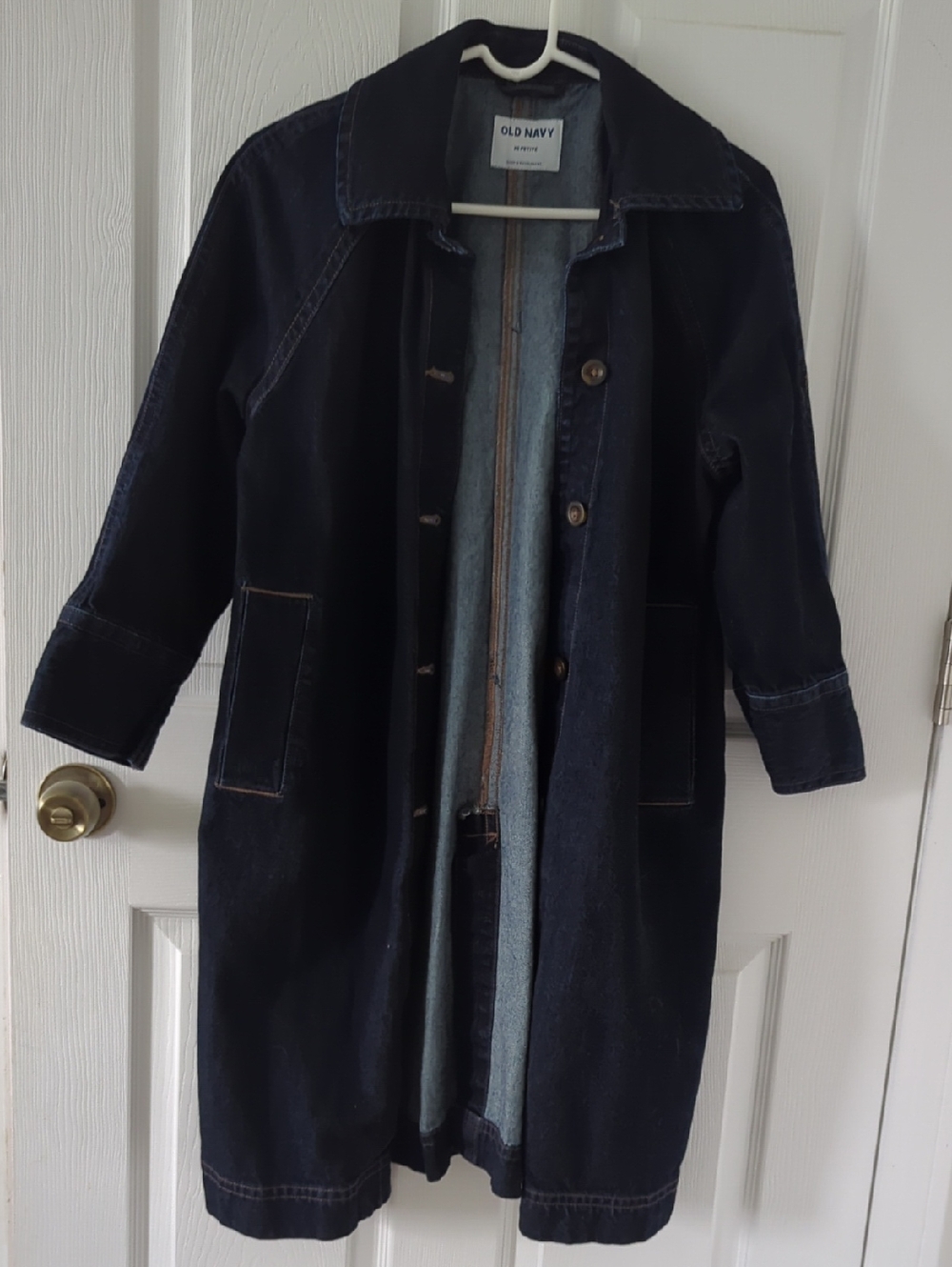Old Navy Women's Dark Blue Denim Coat